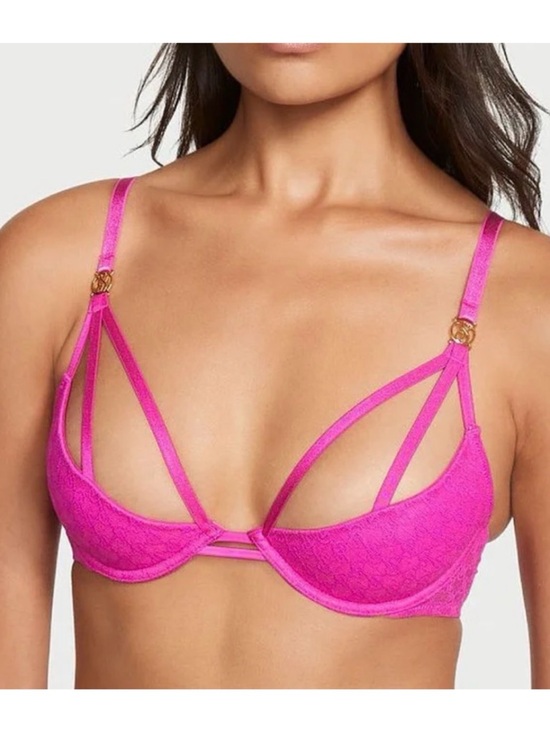 Victoria's Secret Other - Victoria's Secret Lace Open-Cup Demi Bra Pink